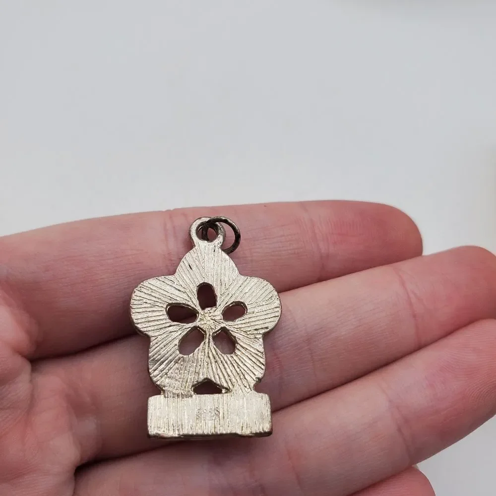 Sterling silver flower power necklace‎ pendant 4ever